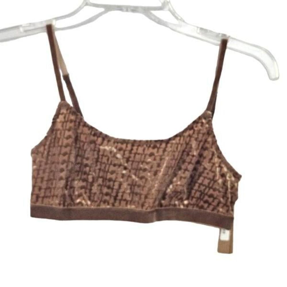 SKIMS LOGO FLOCKED BRALETTE NWT